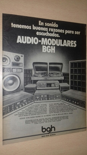 P286 Clipping Publicidad Equipos De Audio Bgh Año 1978