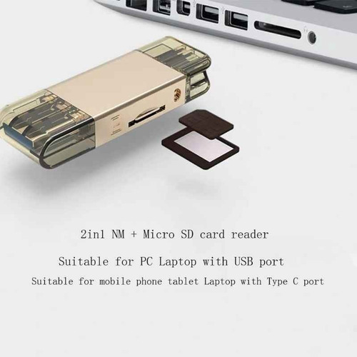 Lector De Tarjeta Usb 3,0 Tipo C A Nano Memory Huawei