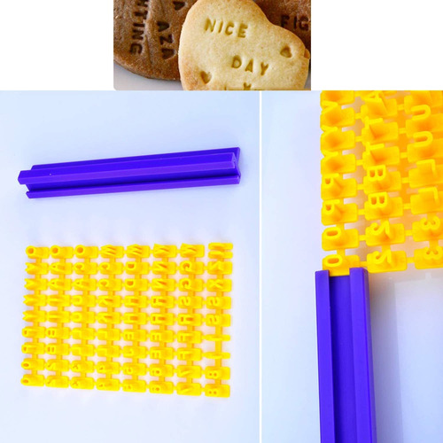 Alfabeto número torta de la pasta de la galleta del molde de estampación de sello Regard 