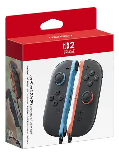 Controles Joy-con 2 (l)/(r) Azul claro/Rojo claro
