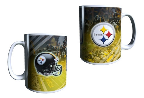 Taza Pitsburgh Steelers. Acereros. Nfl. Casco. Estadio