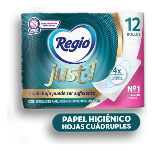 Papel Higiénico Regio Just-1 12 Rollos