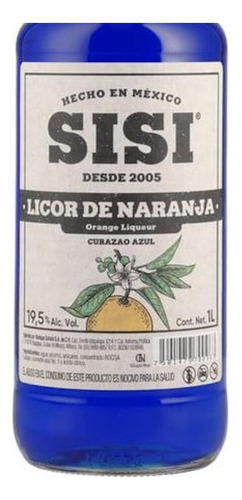 Pack De 2 Licor Sisi De Naranja Curacao 1 L