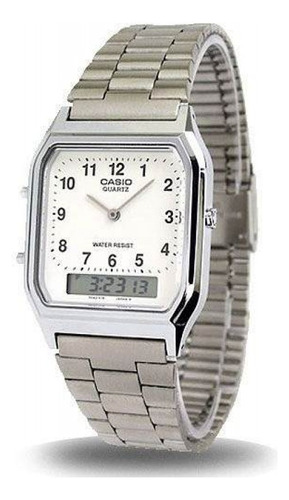 Relógio Feminino Casio Aq-230a-7bmq Prata 2,9cm