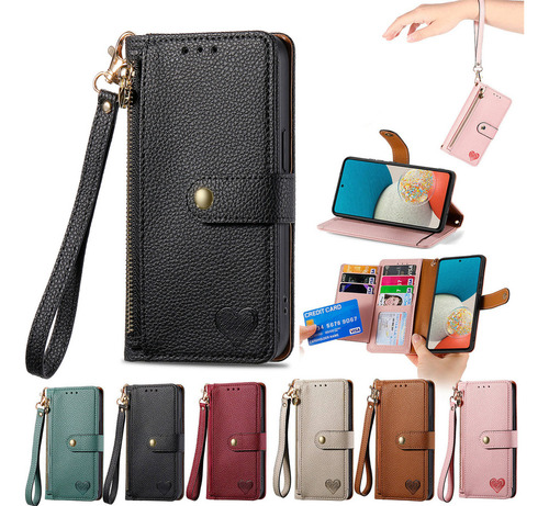 . Funda De Piel Tipo Cartera For Teléfono Sharp Aquos .