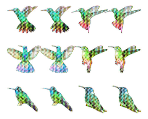 Adhesivo Magnético Decorativo Con Diseño De Pájaro, 12 Unida