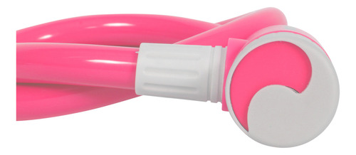 Cable Candado Con Llaves; Color Rosa (65 Cms)
