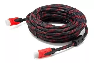 Cable Hdmi 15 Metros Full Hd 1080p Ps3 Xbox 360 Laptop Tv Pc Color Negro/Rojo