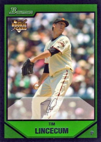 2007 Bowman Draft Bdp11 Tim Lincecum Rc Novato Gigantes De S