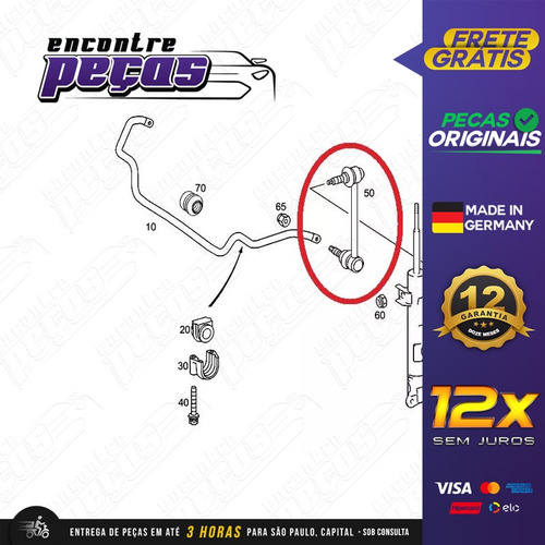 Bieleta Dianteira Mercedes Clc180 Komp 2008-2011 Original