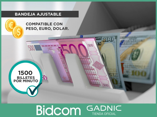 Imagen 6 de 10 de Contadora De Billetes Gadnic Profesional 1500 Billetes