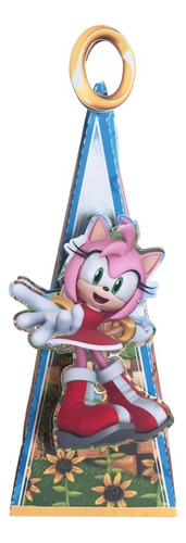 6 Centros De Mesa De Sonic Nena Azul
