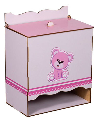 Kit de cuidado para bebês Lopes MDF Kit bebê Urso rosa urso - x 8