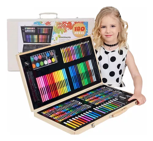 Lapices Colores Profesionales Set Escolar Kit Dibujo 180pcs