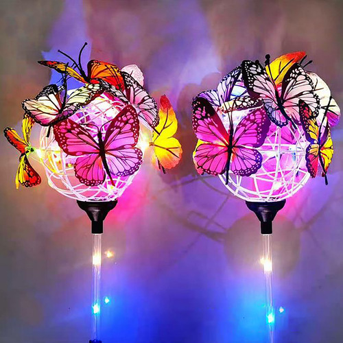 Luz Led De Colores Para Enchufe De Tierra Para Jardín De Flo