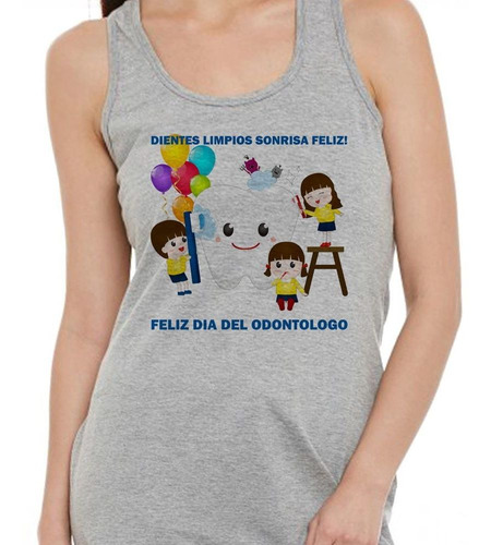 Musculosa Frase Dia Del Odontologo Cepillo Niños