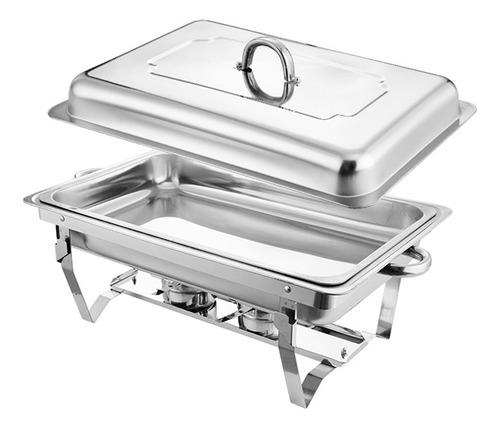 Chafer Bufeteras Plegable De Acero Inox Con 1 Bandejas 9 Lts