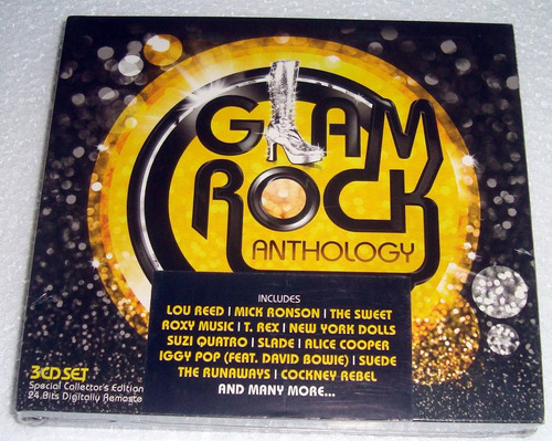 Glam Rock Anthology Lou Reed Iggy Pop Suede Triple Cd Kktus
