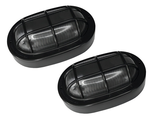 Kit 2 Luminária Arandela De Parede Tartaruga 25w E27 Interna Cor Preto