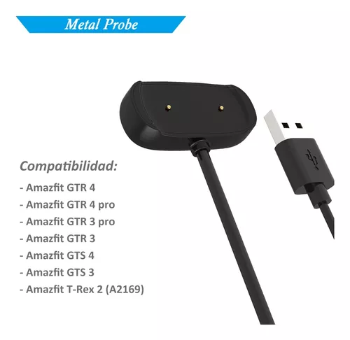 Cargador para Amazfit GTR 4 / GTR 3 / GTS 4 / GTS 3 / T-Rex 2, cable de  carga USB magnético de repuesto, accesorios para reloj inteligente [2