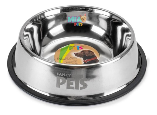 Plato De Acero Ligero Para Mascotas 96 Oz Fancy Pets