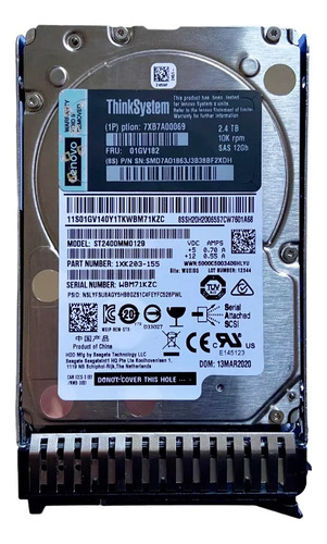 HD Lenovo 2.4TB 10k 12G SAS 2,5 01GV182 7XB7A00069