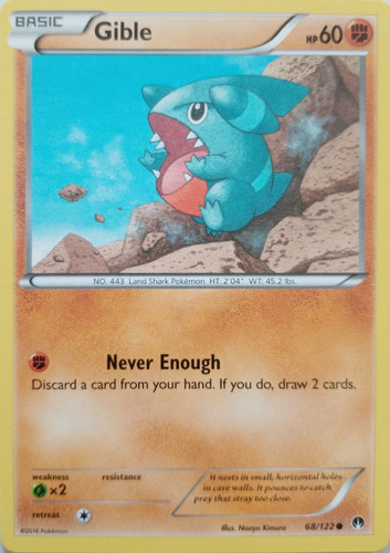 Pokémon Tcg Gible 68/122