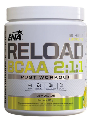 Bcaa Reload 2.1.1 + Electrolitos Post Workout 220 Gr Ena