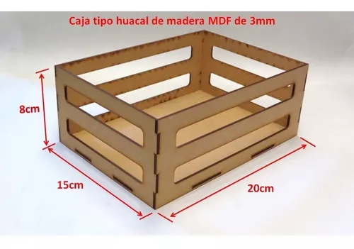 Cajón Huacal De Madera Mdf, Caja Para Decorar, Personalizado