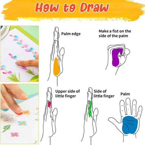 Juguete De Pintura De Dedos For Niños Pequeños + 12 Sellos