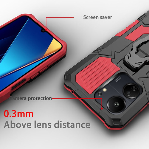 Sjk- Capa Rígida À Prova De Choque Para Xiaomi Redmi 13c