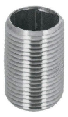 Pack 10pzs De Niple Galvanizado Cuerda Corrida 1/4