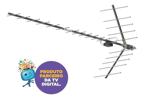 Antena Digital Yagi Prohd-1118 Com Mastro Proeletronic