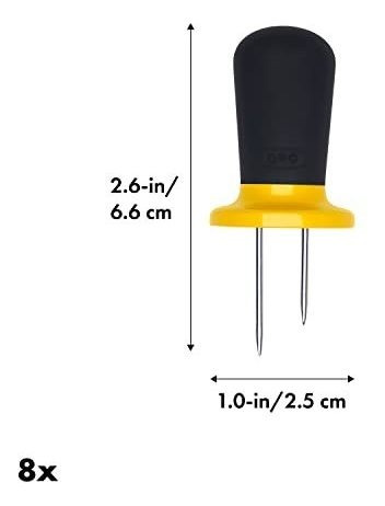 Conjunto De Porta-milho Oxo Good Grips De 8 Peças, Amarelo,