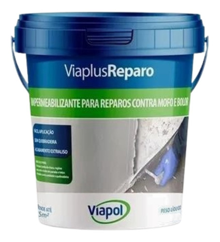Viaplus Reparo Impermeabilizante Parede 4 Kg Viapol