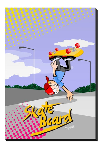 Skateboard Skater Skate Cuadros Infantiles Impresos Mural