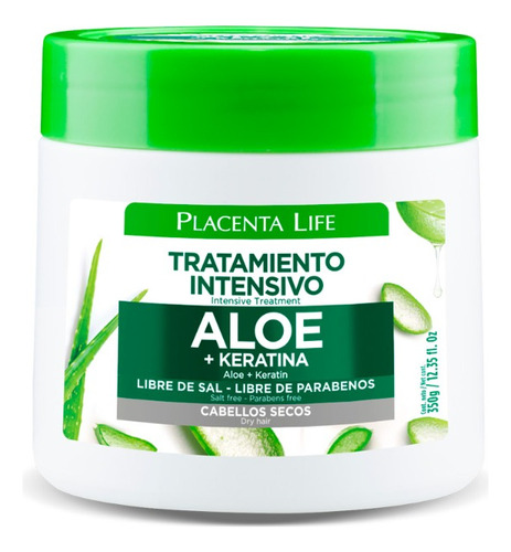 Placenta Life Tratamiento Inten. Aloe Vera Y Keratina 350gr