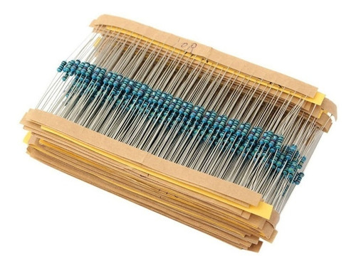 Kit 100 Resistencias 1/4 W Valores Surtidos Metal Film Resi