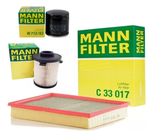 Kit 3 Filtros Toyota Hilux 2.4 Tdi Mann 