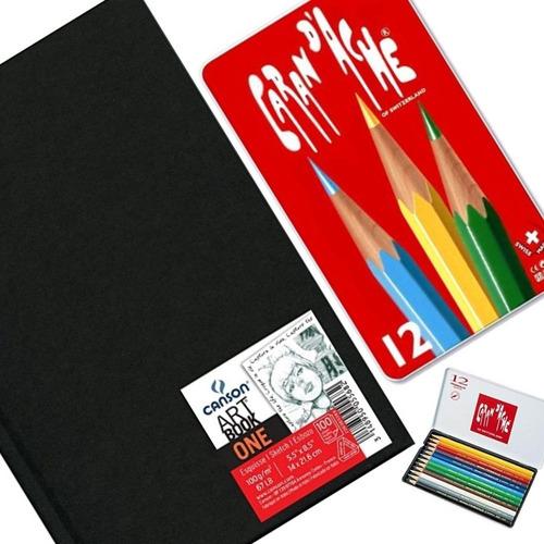 Imagem 1 de 6 de Conjunto Artístico Artbook E Lápis De Cor - S1