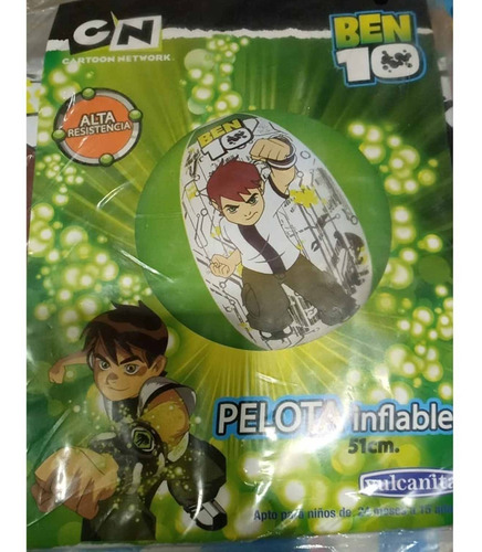 Imagen 2 de 3 de Pelota Inflable Ben 10 - Aj Hogar