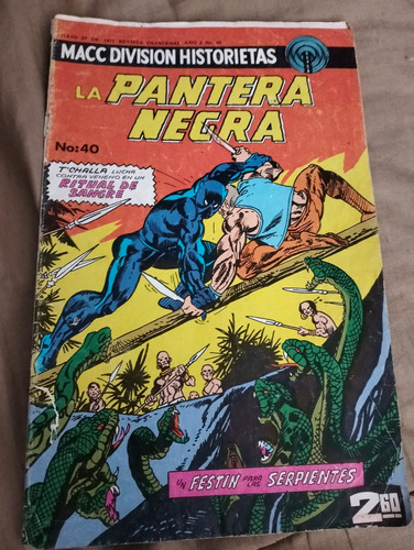 La Pantera Negra No.40 Macc Division Historietas Año-1975