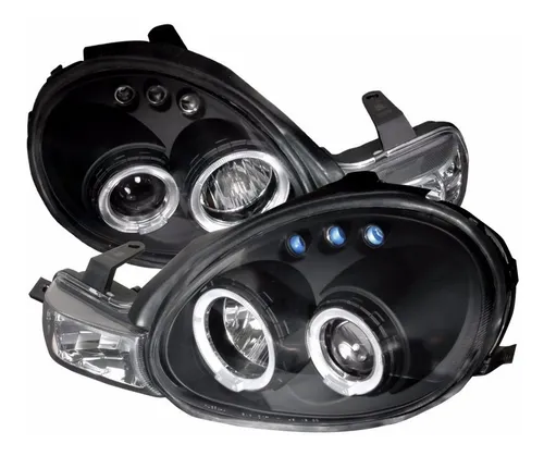 comprar Dodge Neon 2000 2001 2002 Faros Ojo Angel Led Fondo Negro