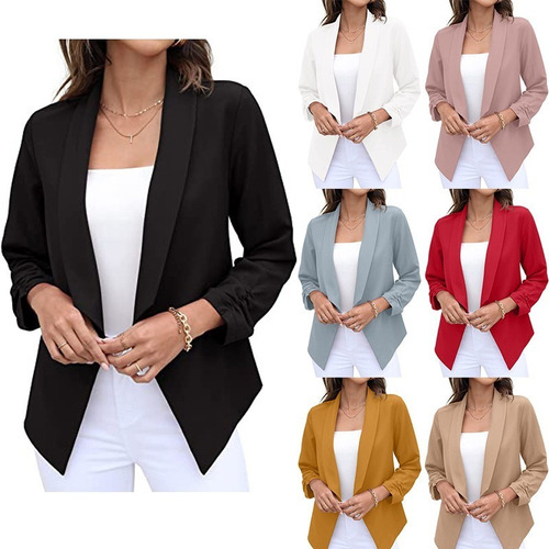 Saco Blazer Dama, Negro, Rojo ,rosa ,azul ,amarillo