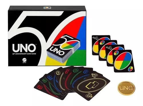 Jogo de Cartas MATTEL Uno 50 Premium (Idade Mínima: 7 Anos