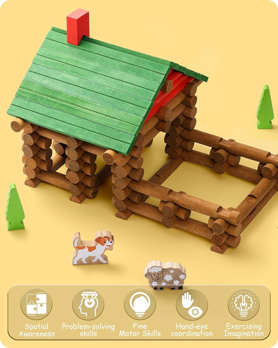 Juego De Construccion De Troncos Sainsmart Jr. 110 Piezas