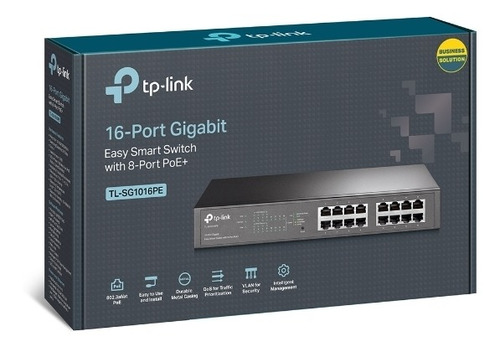 Switch Tp-link Tl-sg1016pe 16 Ports Gigabit Con 8 Ports Poe+