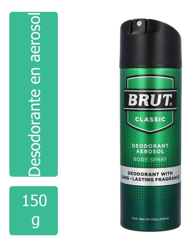 Antitranspirante en aerosol Brut Brut Desodorante Aerosol Classic 208ml sin olor
