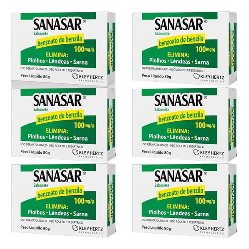 Kit Sanasar Sabonete Com 6 Caixas De 60g Cada