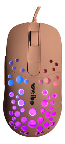 Mouse Gamer Rosa - Ideal Para Juego - Luces Rgb Wb-905